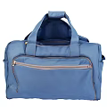 Blue Travel Duffel Bag With Top Handles And Front Zipper Pocket