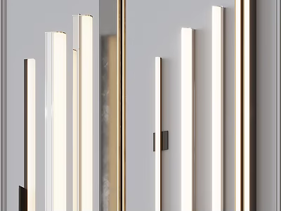 Modern Linear Wall Lamps With Sleek Design For Contemporary Interior Decor 3d model