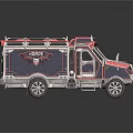 Unique Pink And Blue Vixens Food Truck With Metallic Finish Design