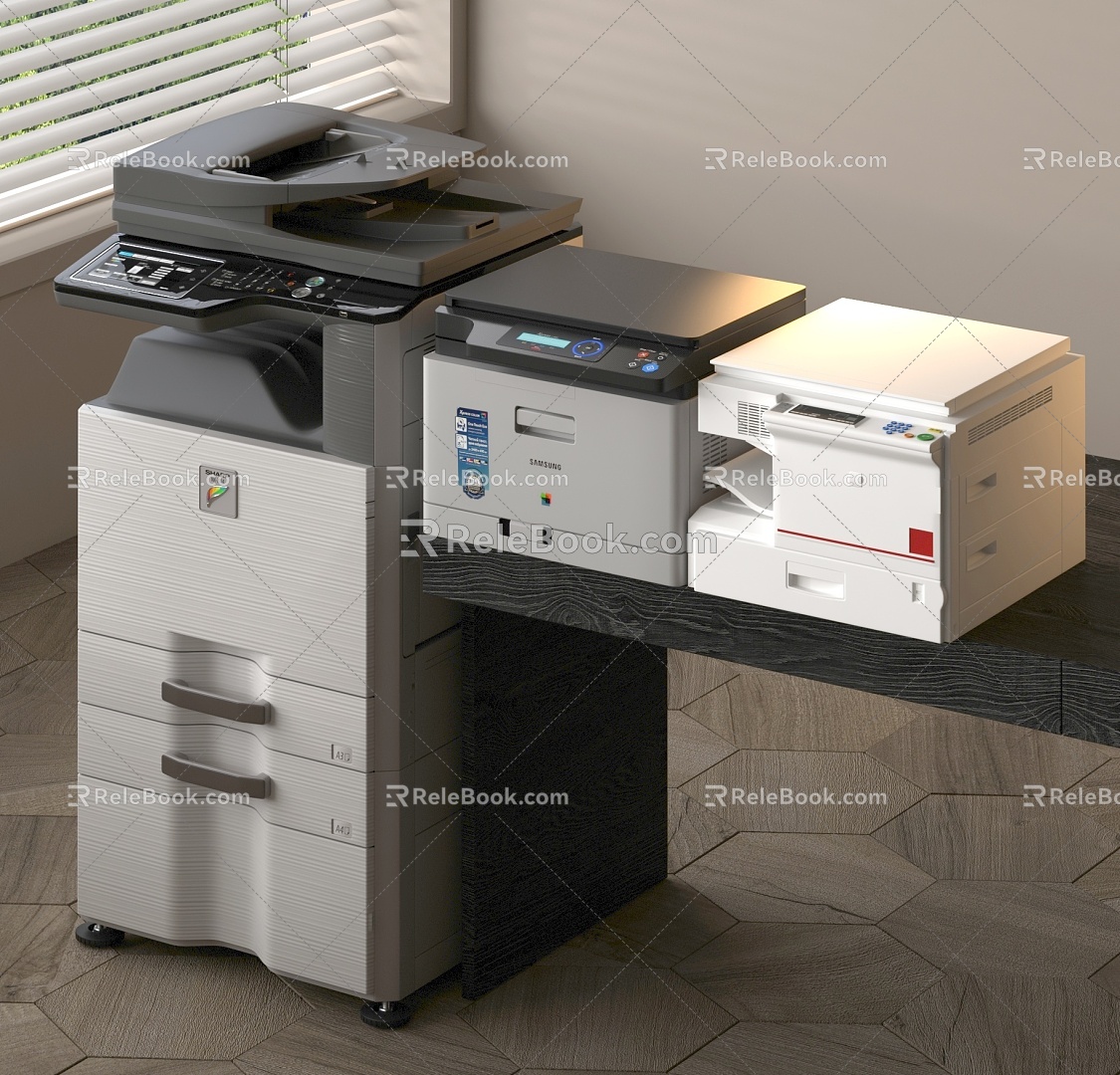 Printer Modern Office Equipment Printer Copier Office Supplies Commonly Used Printer 3d model