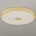 Modern Circular Ceiling Light With Light Yellow And White Layered Design And Central Accent 3d model