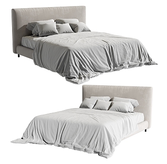 Double bed 3d model