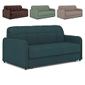 Modern Upholstered Two Seater Sofa In Multiple Colors Green Brown Beige 3d model