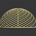 Golden 3D Wireframe Sphere With Intricate Geometric Pattern Design Structure