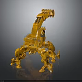 Yellow Heavy Duty Mechanical Multi Legged Industrial Vehicle With Robotic Structure
