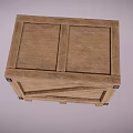 Sturdy Wooden Crate With Metal Hardware For Storage And Transport Use