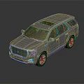 Silver Luxury SUV With Chrome Grille Large Alloy Wheels And Reflective Surface