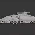 Heavy Duty Armored Military Vehicle With Turret And Multi Wheel Reinforced Design