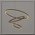 Modern Spiral Gold Circular Chandelier with LED Lighting for Elegant Interior Decor