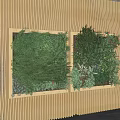 Modern Vertical Living Green Wall Design With Wooden Frame And Lush Plant Coverage
