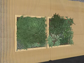 modern plant wall green plant landscape wall arc shaped wooden partition background wall 3d model