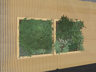 modern plant wall green plant landscape wall arc shaped wooden partition background wall 3d model