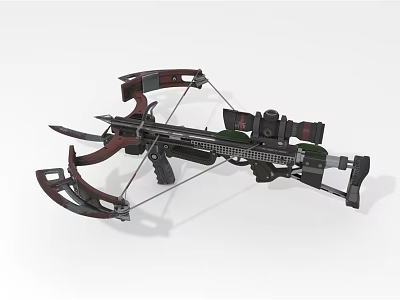 High Precision Modern Compound Crossbow With Scope And Metal Mechanical Parts 3d model