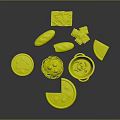 Assorted Fresh Food Collection Featuring Pizza Slices Bread Tomato And Salad Bowl