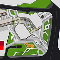 Commercial Complex Layout Design With Connected Buildings Green Space Plaza And Access Roads