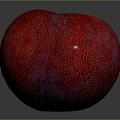 Fresh Juicy Red Plum With Shiny Surface And Tiny Dots On Dark Background Showing Reflection