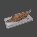 Game Movie Character With Fried Fish Like Look And Brown Crispy Surface On White Tray