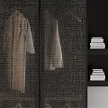 Modern Wardrobe Interior With Mesh Doors Mirror Shelves And Hanging Clothes Storage