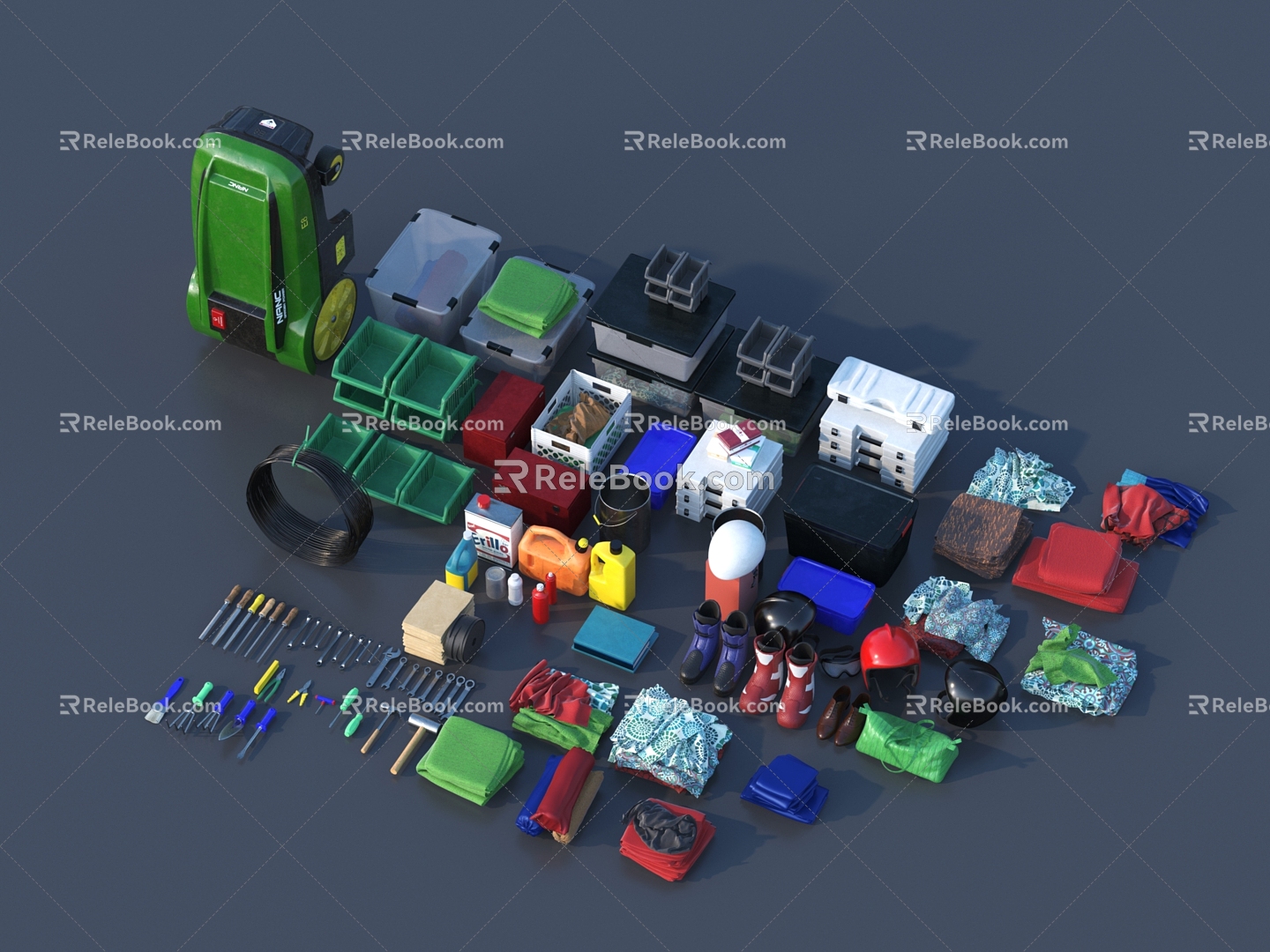 Storage basket toolbox hardware tools processing tools 3D model 3d model