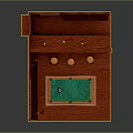 Recreation Room Setup With Pool Table Dartboard And Bar Counter Equipment
