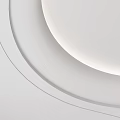 Modern White Round Recessed Ceiling Light Panel Design With Luminous Ring And Sleek Trim 3d model