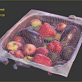 Assorted Fresh Fruits and Vegetables in Metal Tray with Vibrant Colors