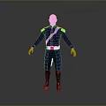 Navy Blue Military Style Uniform With Gold Epaulets White Belt And Black Boots