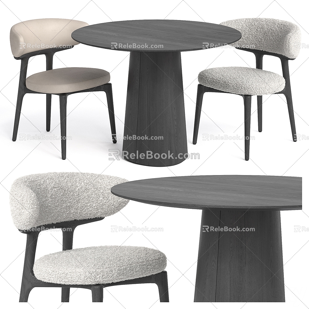 Table and chair combination 3d model