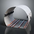 Industrial Concrete Tunnel Segment With Internal Metal Rails And Cables