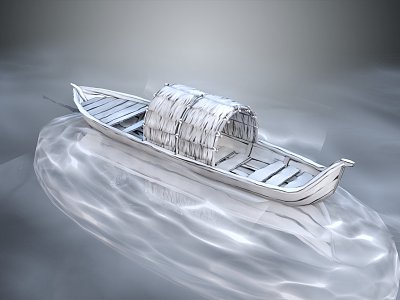 Modern Boat Small Boat Small Wooden Boat Fishing Boat Speedboat 3d model