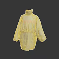 White High Neck Quilted Coat With Pink Lettering And Loose Fit Design