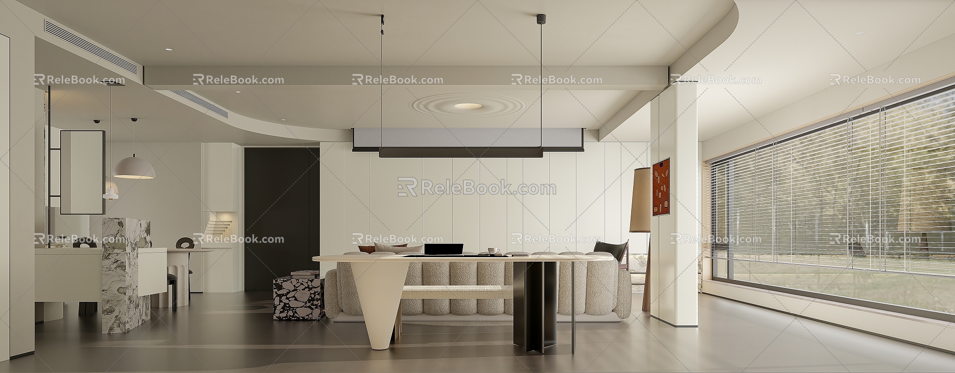 Modern Guest Restaurant Home Decoration Guest Restaurant 3d model