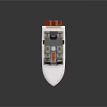 Modern White Red Yacht Design With Cockpit Windows And Seating