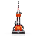 Orange And Silver Upright Vacuum Cleaner With Transparent Dust Cup