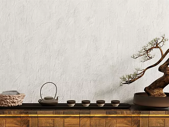 New Chinese Tea Set Ornaments 3d model