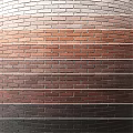 Circular Components On Red Brick Wall With Vertical Arrangement And Classic Texture