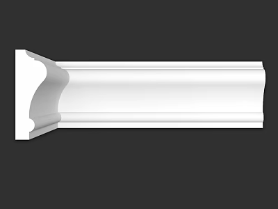 White Smooth Surface Decorative Molding For Architectural Interior Design And Home Decoration 3d model