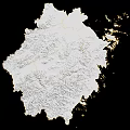 Satellite Map Of Regional Terrain With Green Vegetation And Coastal Boundaries