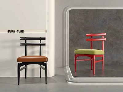 Modern Dining Chair Fashion Minimalist Dining Chair 3d model