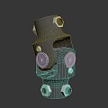 Chrome Plated Metal Mechanical Joint With Rotational Bolts And Shiny Surface