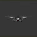 Unique Passenger Aircraft With Large Wings Multiple Propellers And Blue White Red Stripes Design