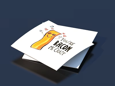 Cartoon Yellow Toothbrush On White Card With Craft Themed Text 3d model