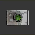 Succulent Plant In Gray Stone Pot Placed On Old Book With Green Leaves