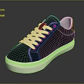 Black Leather Casual Shoes With White Laces And White Sole For Daily Wear