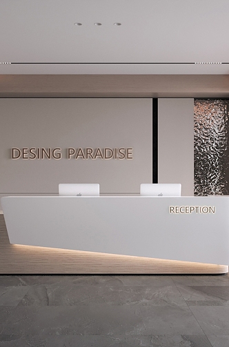 Reception desk Bar counter 3d model