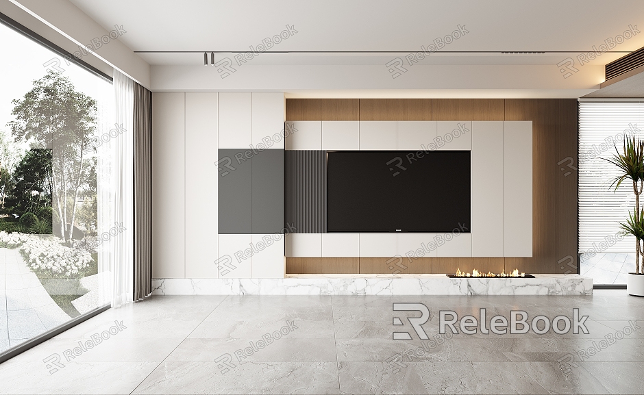 TV background wall model