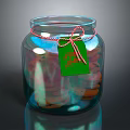 Recipe Magazine Feature Glass Jar With Fresh Cookies Green Tag Red White String