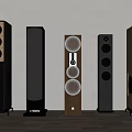 Modern Floor Standing Speakers With Various Designs Multiple Driver Units And Wooden Black Finishes