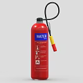 Essential Fire Equipment Red Water Fire Extinguisher with Blue Label Instructions and Black Nozzle