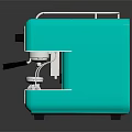 Turquoise Smeg Espresso Machine Stylish Kitchen Appliance With Control Panel And Milk Frother